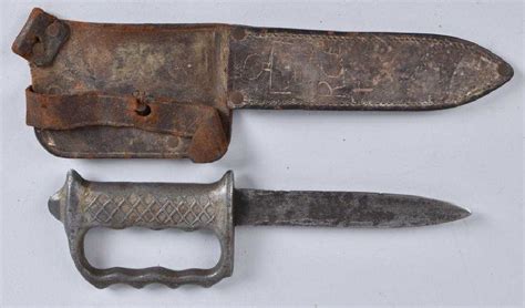 Ww1 Trench Knife And Sheath 1918