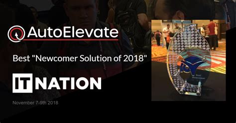 Autoelevate Honored As Best Newcomer Solution Of 2018 Autoelevate