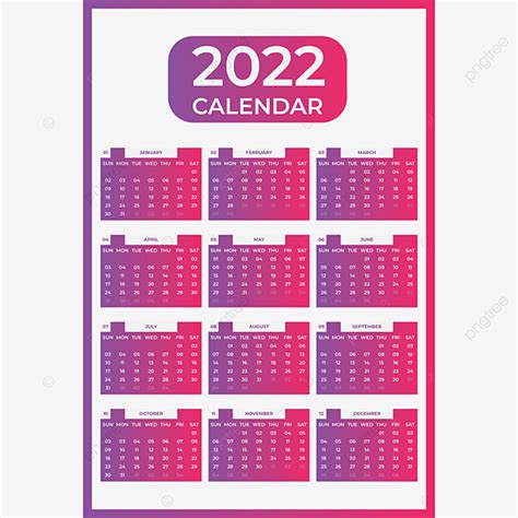 Creative Calendar Vector Design Images 2022 Year Calendar Creative