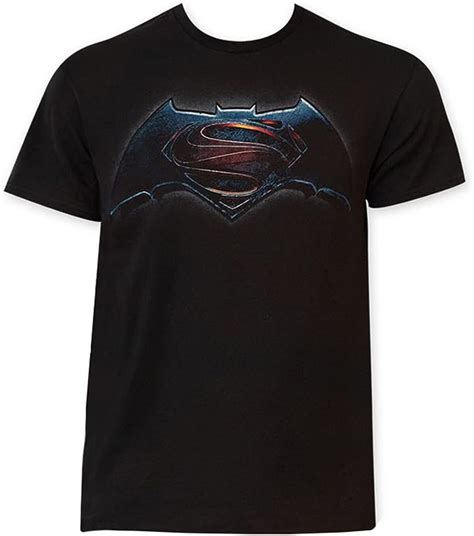 Dc Comics Batman Vs Superman Mixed Logo Mens Black T Shirt S Amazon
