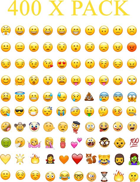 400 Set Whatsapp Iphone Laptop Emoji Emoticon Smiley Face Stickers