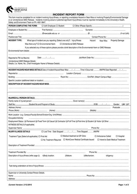 Hazard report forms for workplace safety hazard reporting. Hazard Incident Report Form - How to create a Hazard ...