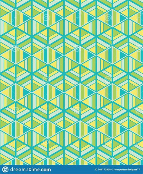 Modern Colorful Geometric Seamless Pattern Tile With Hexagons And
