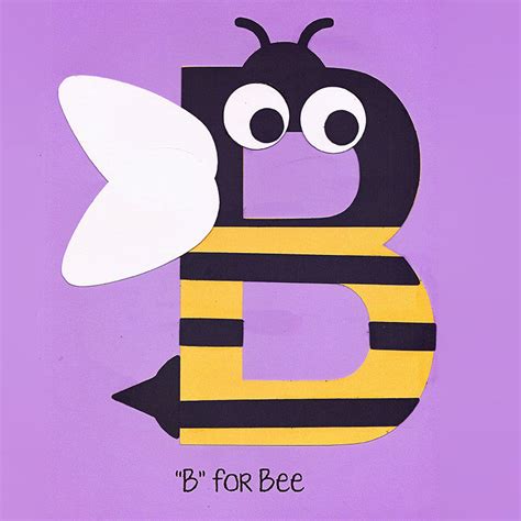 Alphabet Art Template Upper B Bee Who Arted