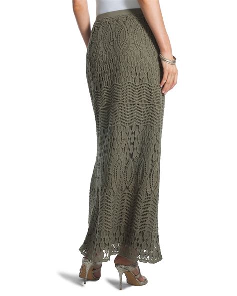 Chloe Crocheted Lace Maxi Skirt Chicos