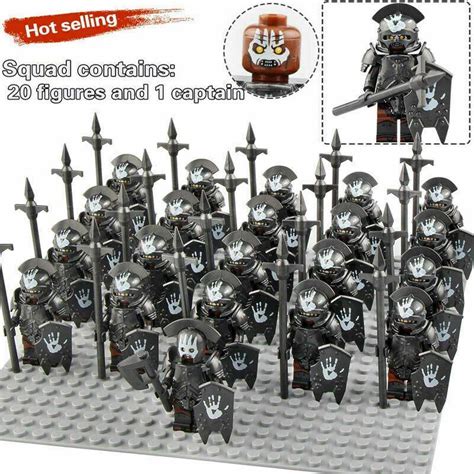 21pcs Uruk Hai Spear Infantry Isengard Army The Lord Of The Rings