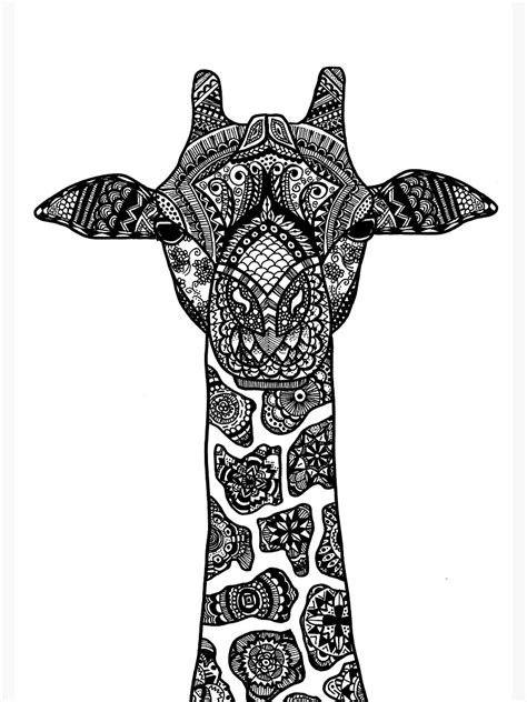 Mandala Giraffe Canvas Print By Bellalolite Redbubble