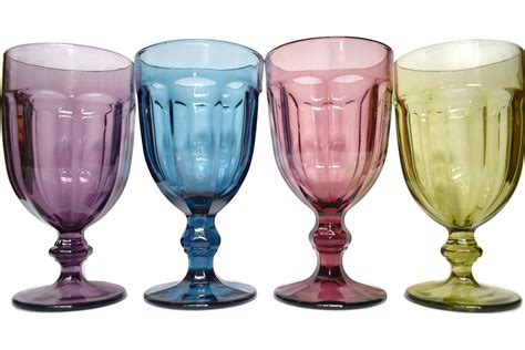 Gibraltar Libbey Glass Company Set Of 4 Mix Matched Goblets Etsy Glass Company Vintage