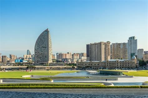 Premium Photo View To One Of The Residential District Of Baku City