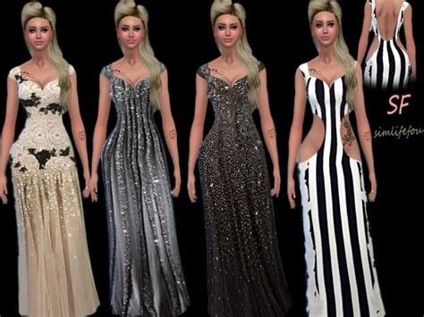 Lovely Elegant Dresses At Simlife Sims 4 Updates Elegant Dresses