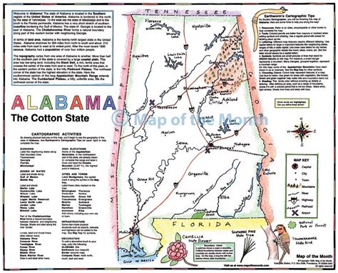 These water bodies range from small farm ponds to massive reservoirs created by dams on rivers flowing through the state. Alabama Map - Maps for the Classroom