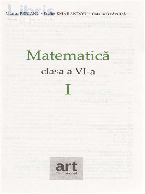 Matematica Clasa 6 Sem1 Marius Perianu Stefan Smarandoiu Pdf