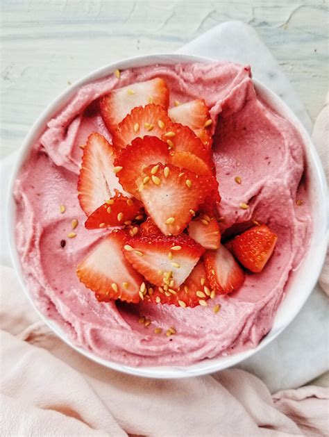 Strawberries And Cream Smoothie Bowl The Hint Of Rosemary