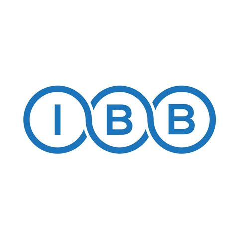 Ibb Letter Logo Design On White Background Ibb Creative Initials
