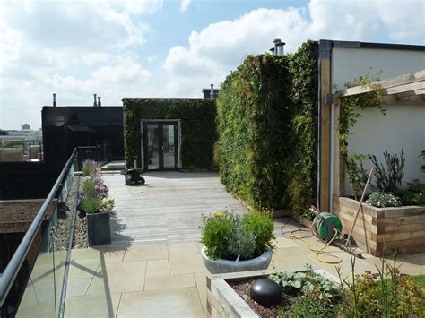 Lush Green Private Roof Terrace Living Wall Camden Biotecture