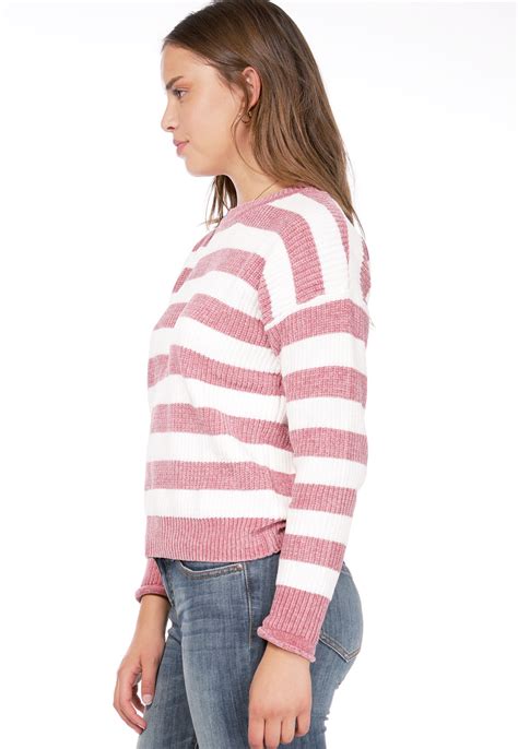 Striped Chenille Sweater Shop Sweaters And Knits At Papaya Clothing