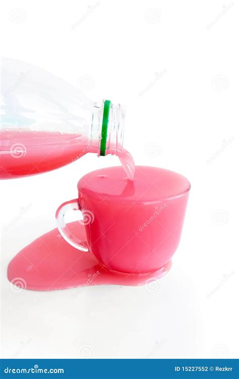 Pink Milk Drink Stock Photo Image Of Flowing Glass 15227552