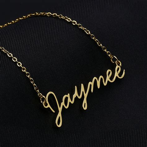 Personalized Cursive Name Necklace By Beceff Handwritten Etsy