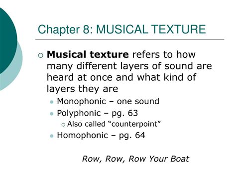 Ppt Chapter 8 Musical Texture Powerpoint Presentation Free Download