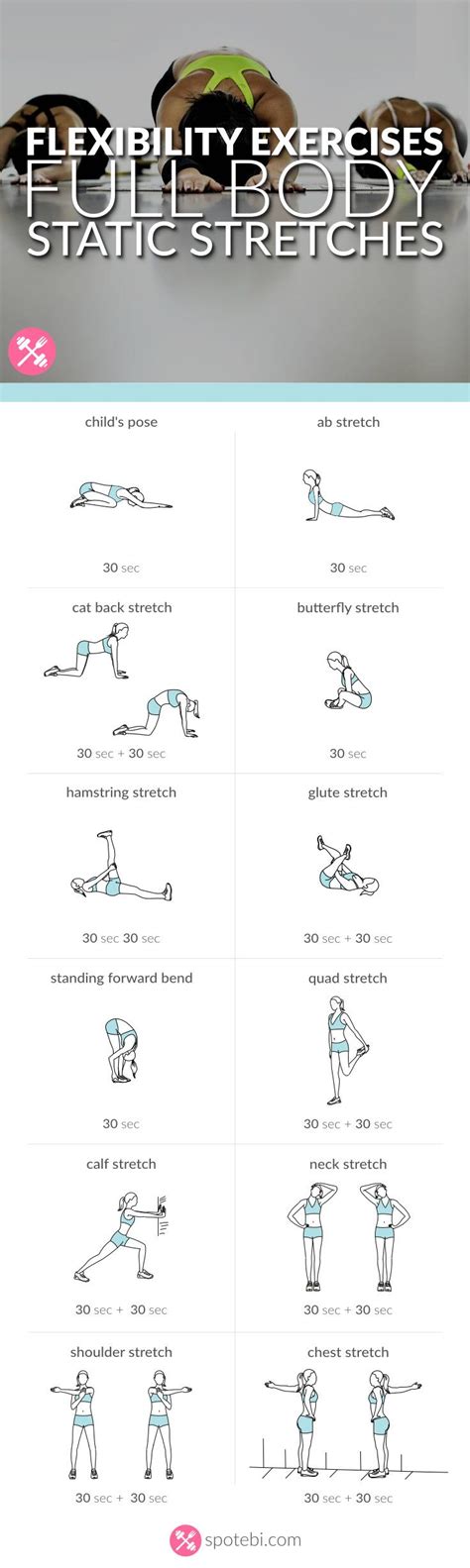 Flexibility Exercises Full Body Static Stretches Flexibility