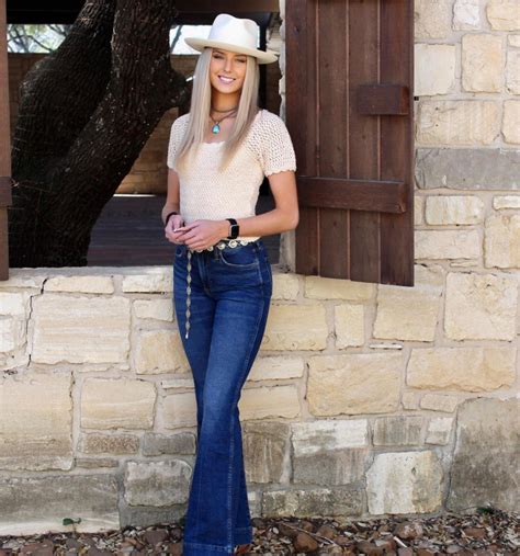 Cowgirl Costume Idea With Bootcut Jeans And Knitted Topcowgirl Outfits Ideas