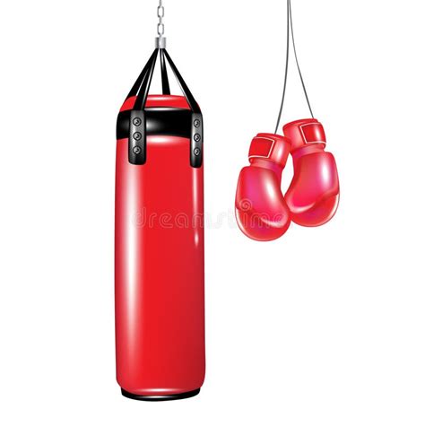 Punching Bag And Boxing Gloves Stock Vector Illustration Of