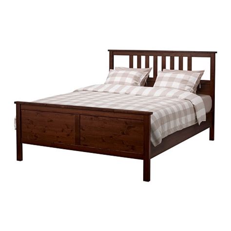 Hemnes Bed Frame Queen Medium Brown Ikea