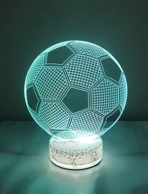 Soccer Ball Mls 3d Night Light Multi Color Changing Illusion Lamp For
