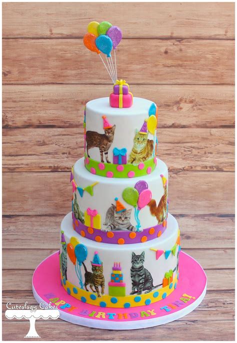 Kids Cakes Cuteology Cakes Neon Cakes Birthday Cake For Cat