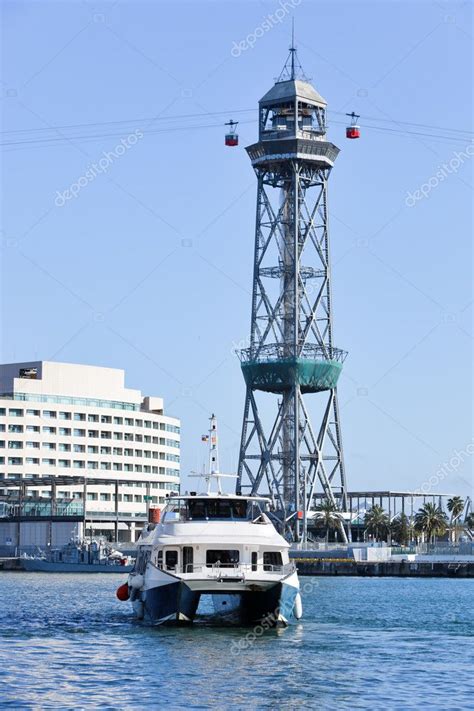 Cable Car Tower In Barcelona Port Stock Photo By ©pitatatu 3372051