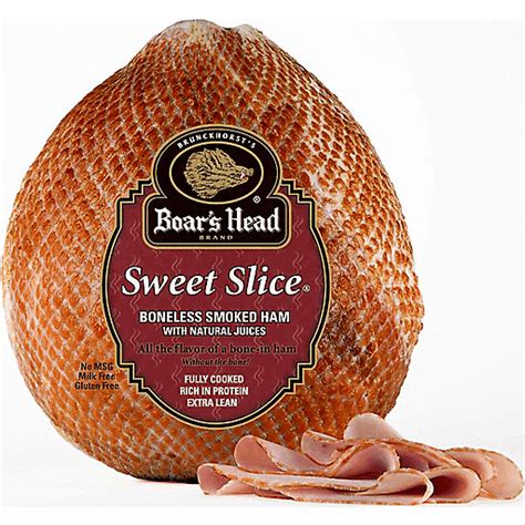 Boars Head Sweet Slice Whole Ham Unsliced Sliced Or Sliced
