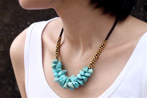 Turquoise Beaded Chunky Necklace