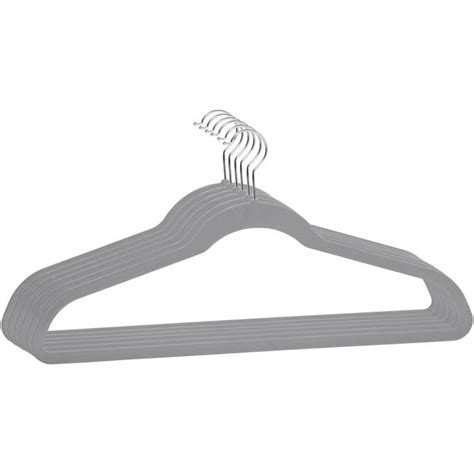 Simplify 6 Pack Extra Wide 21 Velvet Coat Hanger In Grey