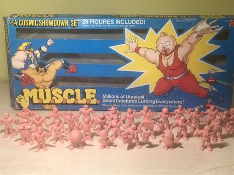 muscle cosmic crunchers 2 complete set of 28 cib mattel 1985 for sale online ebay