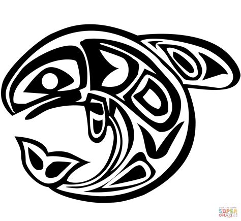 Check out all of our coloring pages for adults and teens. Haida Art - Whale coloring page from Canadian Aboriginal ...