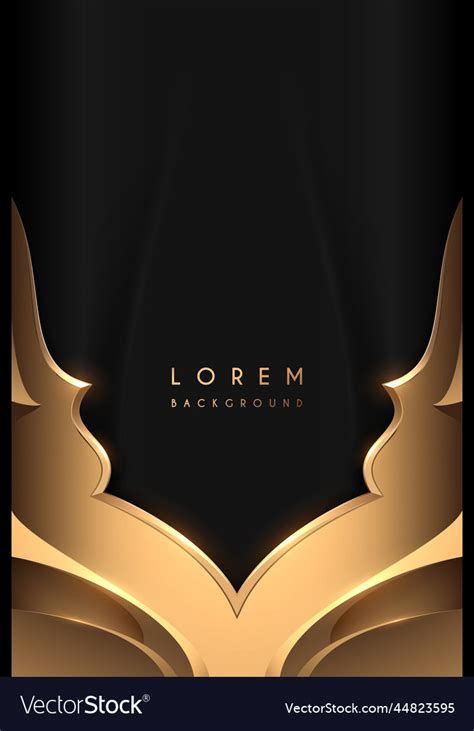Abstract Black And Gold Luxury Background Vector Image