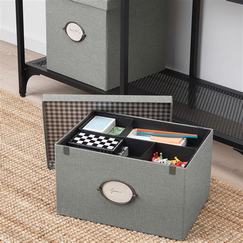 Kvarnvik Storage Box With Lid Gray Shop Ikea® Ikea