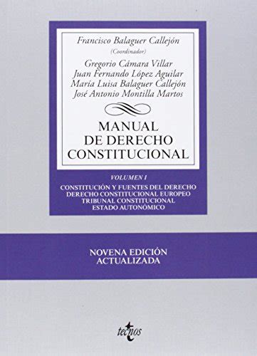 9788430977543 Manual De Derecho Constitucional Vol I Constitución Y