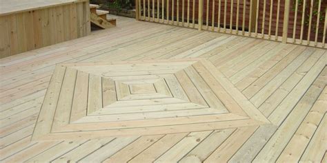 Striking Square Or Diamond Pattern In The Decking Boards Another Deck
