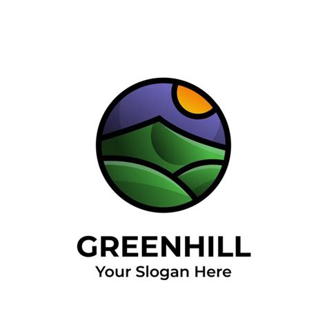 Premium Vector Green Hill Modern Gradient Logo Vector Template