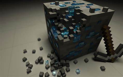 Diamond Ore Minecraft Wallpaper