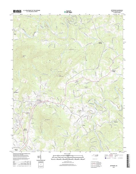 Mytopo Jefferson North Carolina Usgs Quad Topo Map