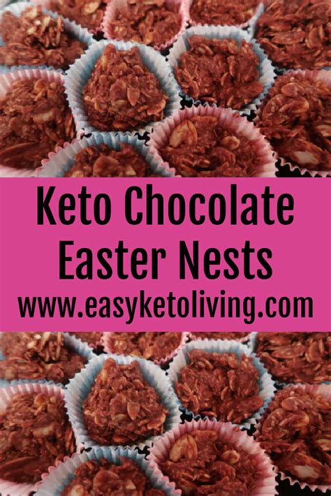 Make these keto donuts in the morning and snack on them as you prepare the other recipes on our list. Keto Easter Dessert Recipe - Easy Low Carb Chocolate Candy Treats