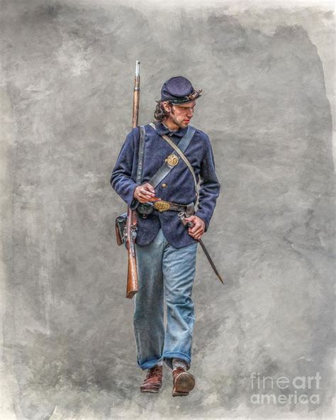 Marching Union Soldier Ver Three Art Print By Randy Steele In 2021