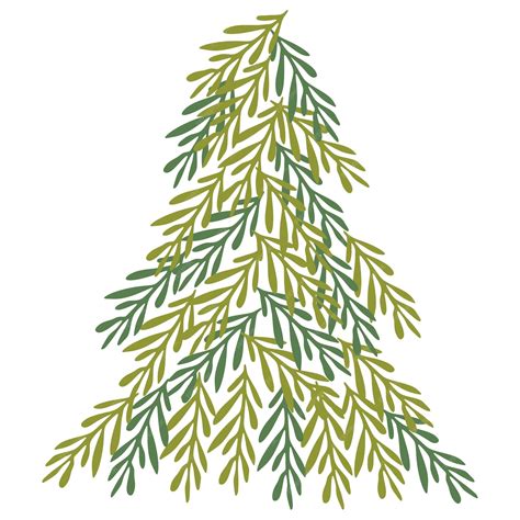 Premium Vector Tree Tree Made Of Fir Branches Christmas Tree Pine