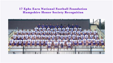 17 Ephs Earn National Football Foundation Hampshire Society Recognition