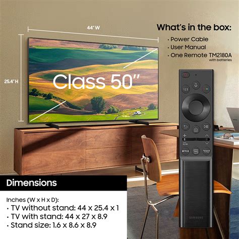 Samsung 50 Inch Class Crystal Uhd Au8000 Series 4k Uhd Hdr Smart Tv