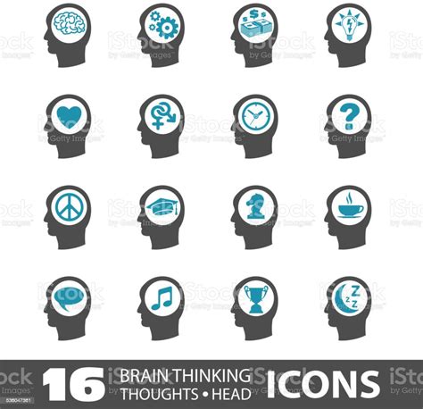 Thinking Head Icons Stock Illustration Download Image Now 2015