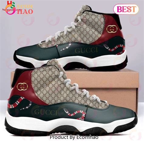 Snake Gucci Monogram Air Jordan 11 Shoes Ecomhao Store