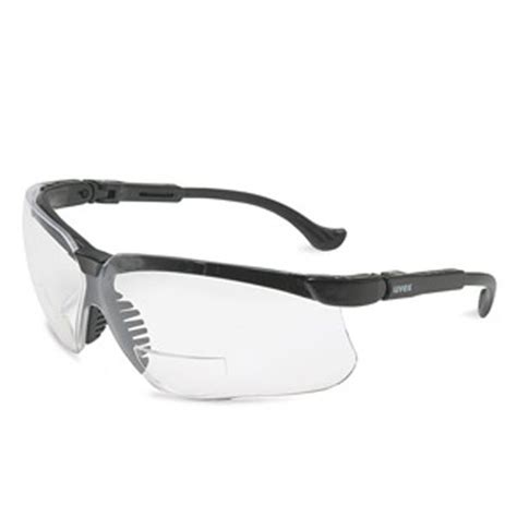safety glasses genesis half frame clear lens black frame scratch resistant 1 0 diopter